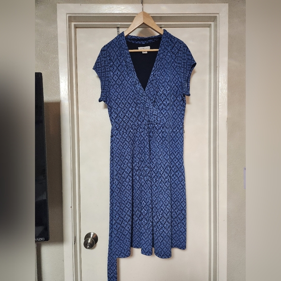 Blue Patterned Women's Dress - Picture 1 of 2